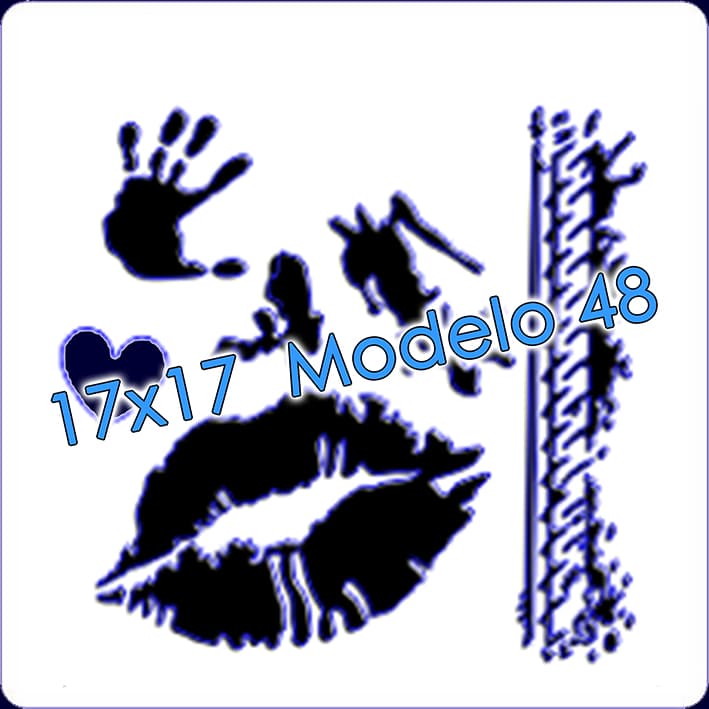 - Stencil 17x17cm Modelo 048 -